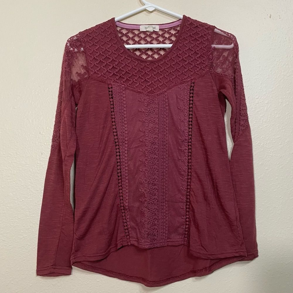 Taylor and Sage Dark Red Longsleeve
